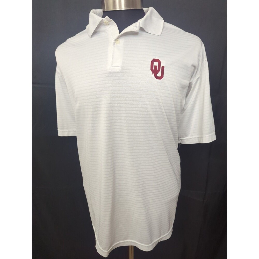 Nike Oklahoma Sooners Dri-Fit Polo Shirt White Red XXL